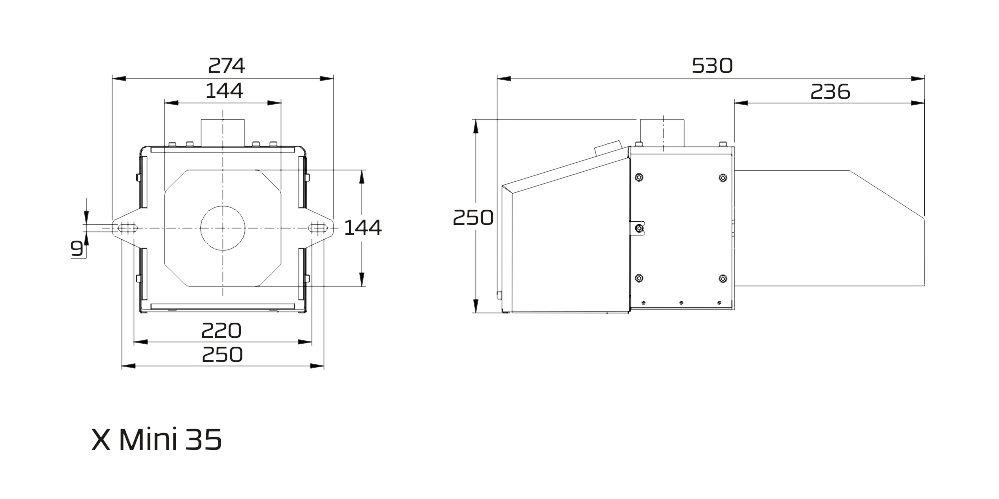 Esquema de dimensiones - pellasx-x-mini-35-dimensiones